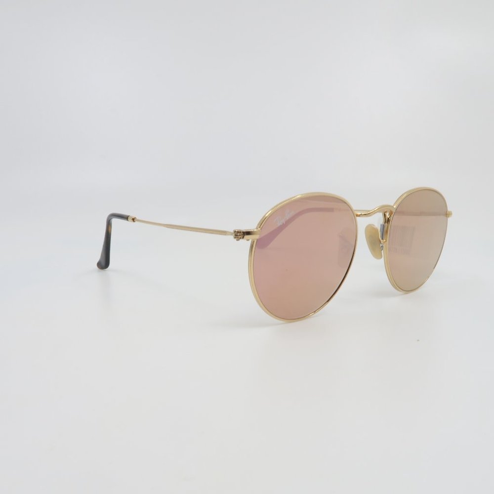 Ray-Ban RB 3447N 001/Z2 50mm ROUND METAL Gold/Copper Unisex New Sunglasses - Picture 3 of 7